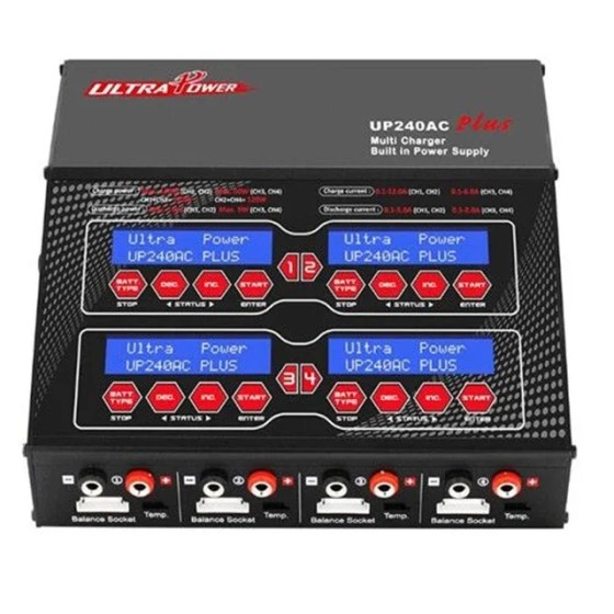 Ultra Power UP240AC Plus AC/DC Battery Balance Charger Discharger Dual Channel Multicopter Motor Agriculture Sprayer Drones DIY
